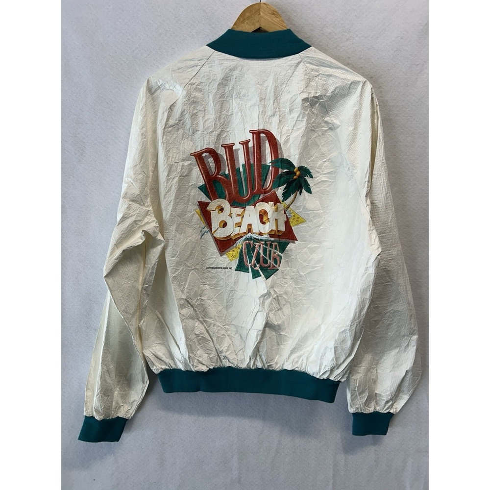 Vintage DuPont 1988 Bud Beach Club Tyvek Jacket Windbreaker X-Large